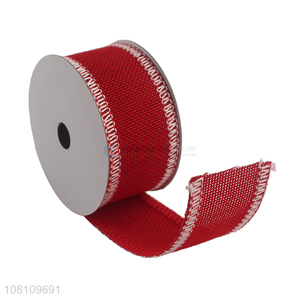 Hot items wide fabric ribbon gift wrapping Christmas ribbon