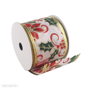 Recent design glitter printed Christmas <em>ribbon</em> for DIY <em>craft</em>