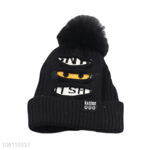 Popular products black children knit hat beanies for sale