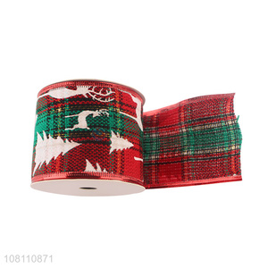 Custom Christmas Ribbon Printed Polyester Ribbons For Gift Wrapping