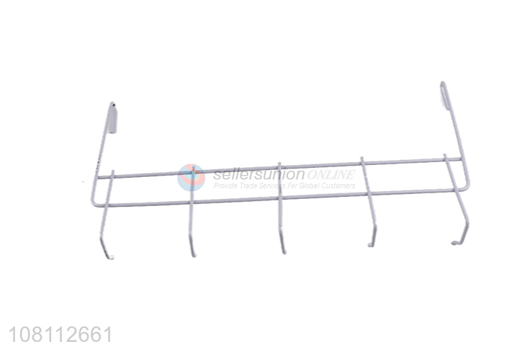 Wholesale household multi-use over the door hanger 5-hook metal rack