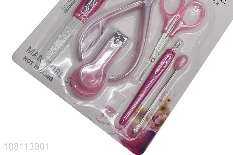 Hot selling plastic nail manicure set for personal care