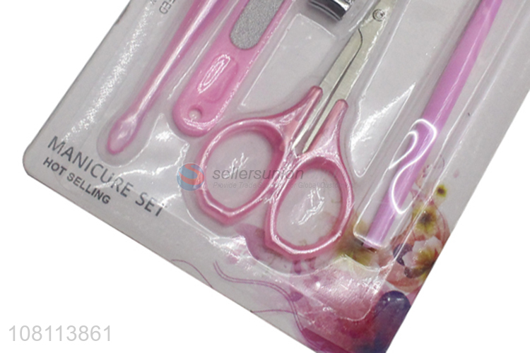 High quality plastic nail beauty manicure tools set