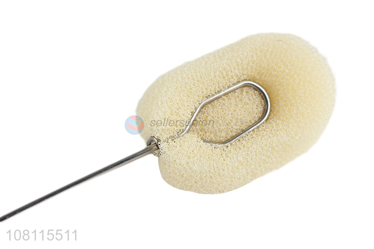 Wholesale stainless steel handle sponge brush for cup feeding bottle