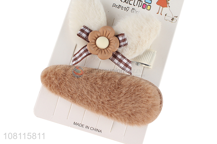 New arrival fall and winter hair clips fluffy hair barrettes
