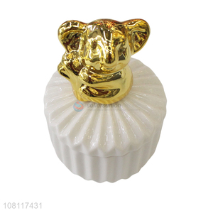 Creative ceramic animal trinket cases cute <em>candy</em> <em>box</em> wholesale
