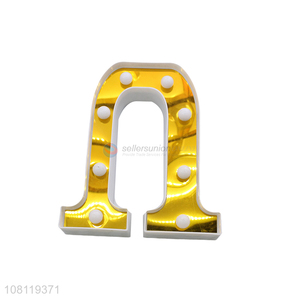 Yiwu wholesale golden creative letter decoration light