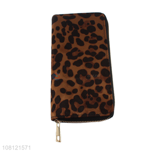 Custom Sexy Leopard Print Long Wallet Ladies Card Holder