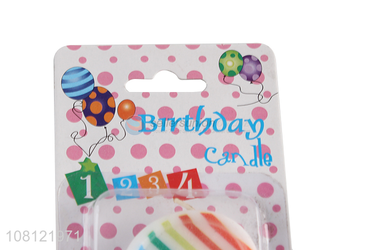 Best selling rainbow color birthday cake candle number candle