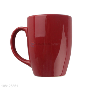 Good quality solid color ceramic coffee cup with handle