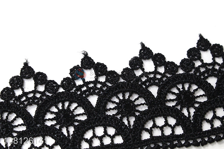 Hot sale durable black lace for clothing decoration