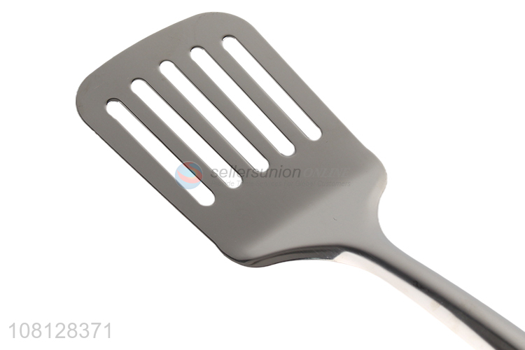 High quality silver long handle slotted spatula for sale