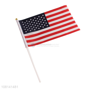 Best Price Polyester Hand Held Flag With Plastic Pole