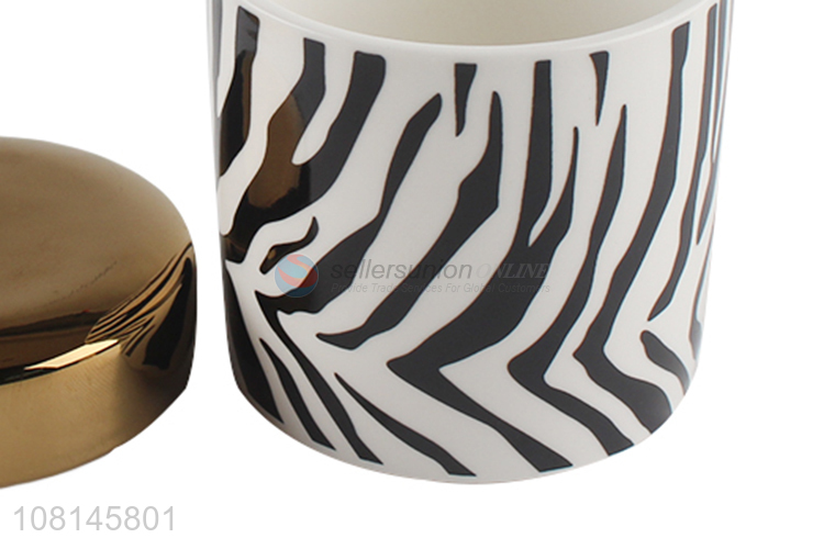 Hot Products Zebra-Grain Ceramic Seal Pot For Tea And Sugar