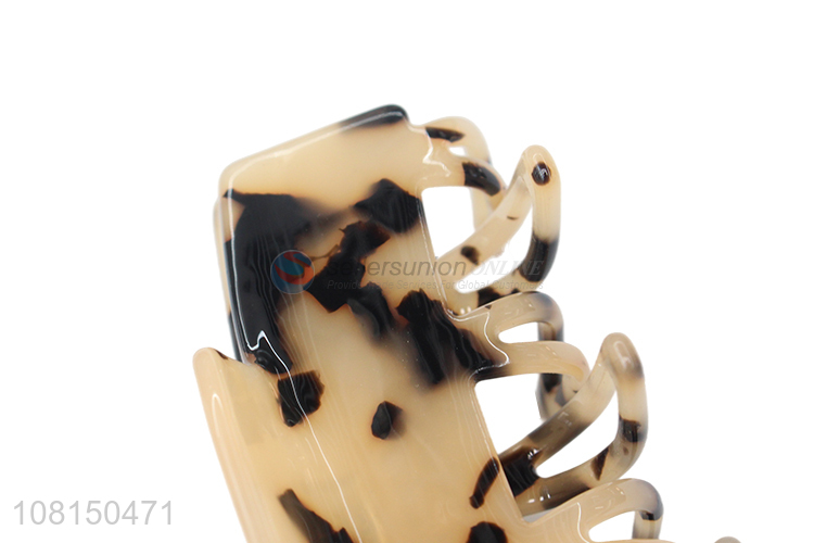 Custom Leopard Print Acetate Claw Clips For Thick Hair