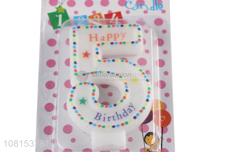 New arrival 0-9 colored party candles number cake candles