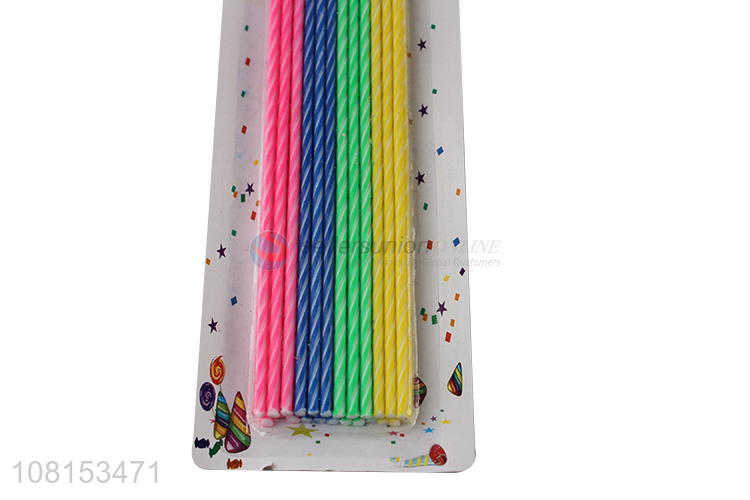 China imports long colorful spiral birthday party cake candles