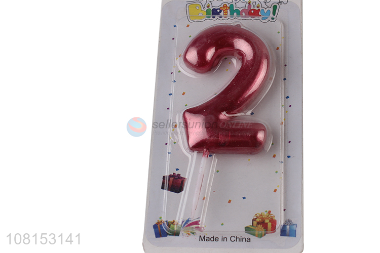 China imports metallic birthday cake number candle wholesale