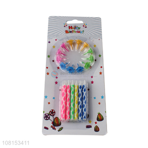 High quality colorful spiral candle for birthday party celebration