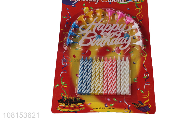 Yiwu market colorful spiral candle for birthday party celebration