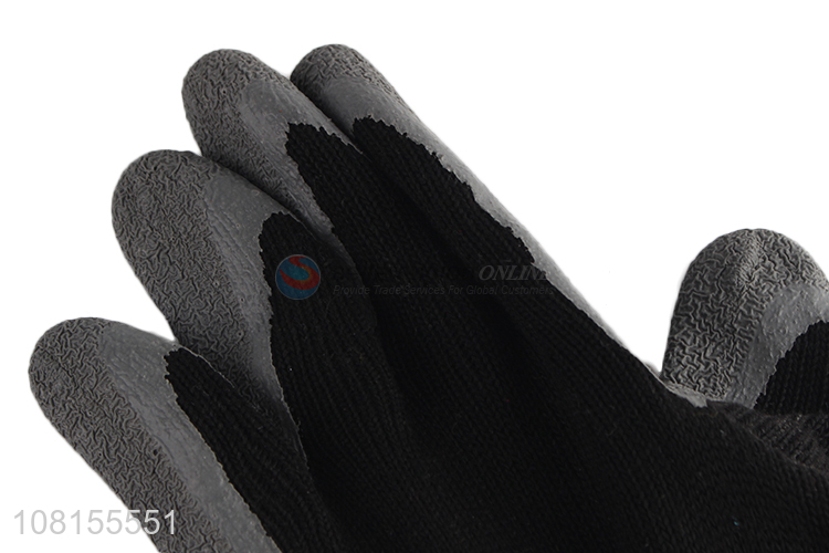 Good quality cotton latex coated crinkle working gloves