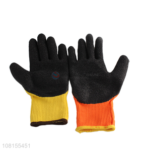 Good quality winter cut resistant latex foam work gloves