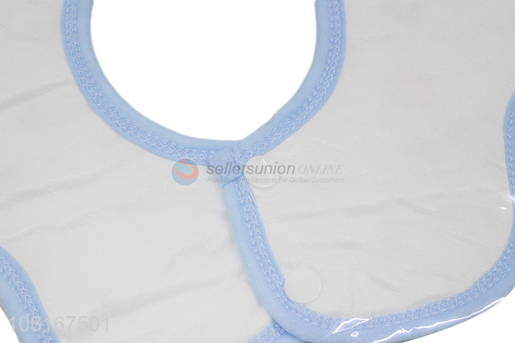 Wholesale price blue printed saliva towel portable baby bibs