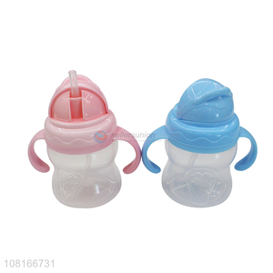 Good wholesale price plastic water cup children straw cup