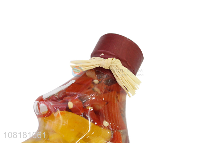 Low price simulation vegetable glass jar for home decoration