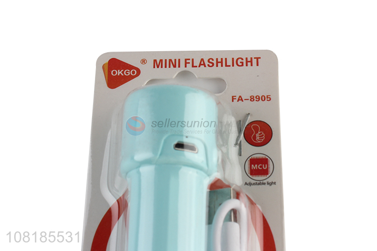 Good quality usb charging mini led flashlight portable torch light