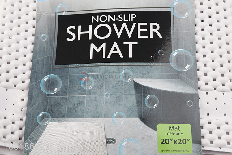 Wholesale custom anti-slip pvc foam shower mat washable bath mat