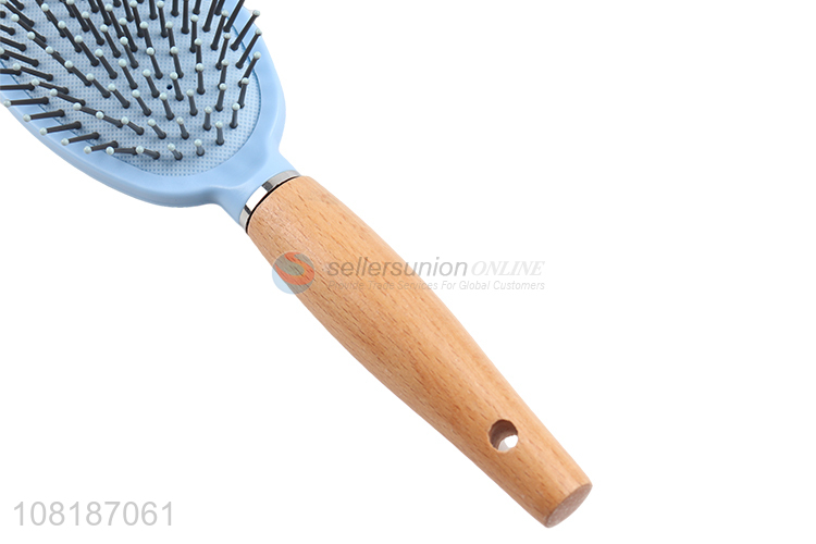 Good quality airbag massage comb with wooden handle