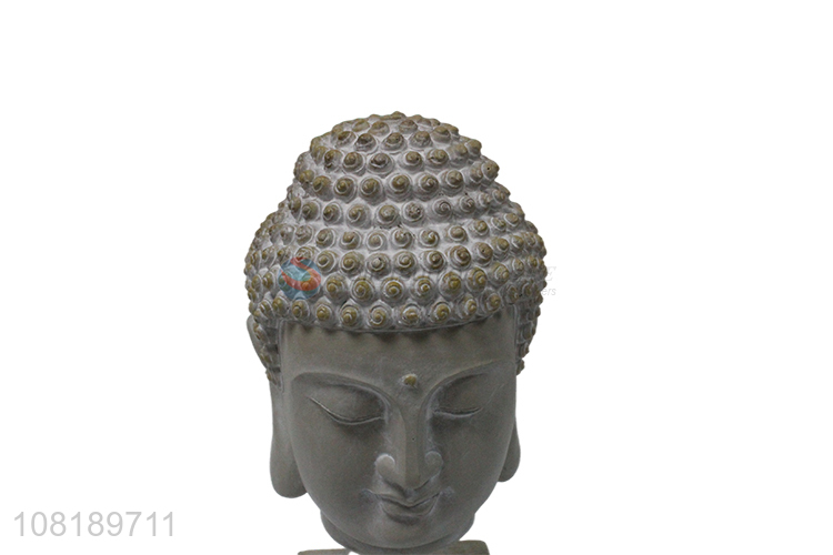 Yiwu wholesale buddha head resin ornament for temple