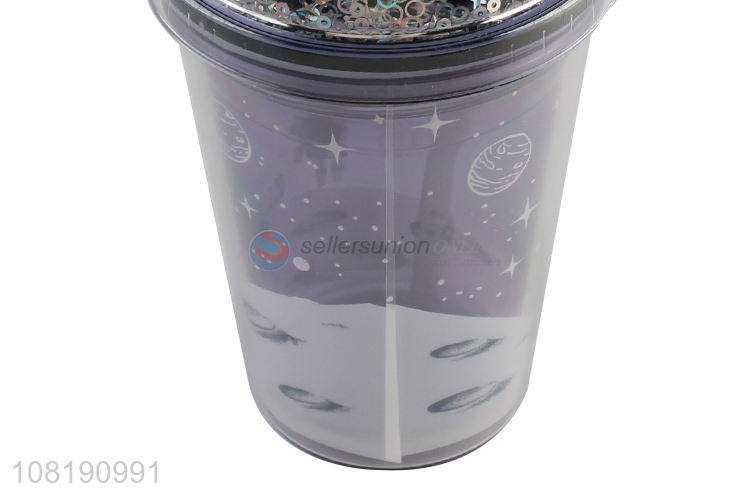 Best selling fashion plastic water mug insulated water tumbler with lid and straw