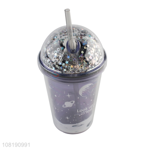 Best selling fashion plastic water mug insulated water tumbler with lid and straw