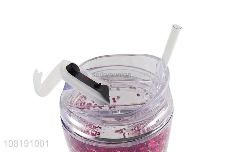 China imports insulated coffee tumbler with lid and straw double wall plastic cup