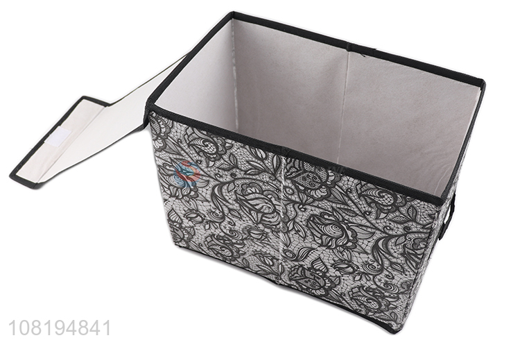 High quality fashion design non-woven storage bin with handle