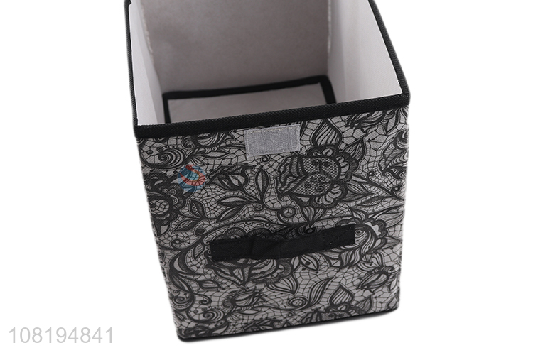 High quality fashion design non-woven storage bin with handle