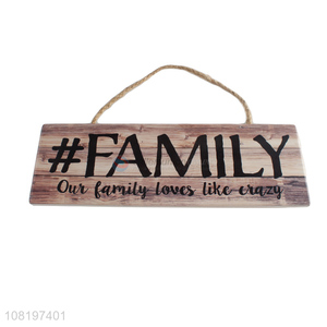 Wholesale wall hanging ceramic sign home decor rustic family sign