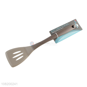 Wholesale silicone slotted spatula with plastic handle