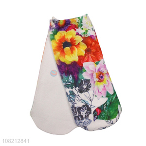 Low price flower pattern low ankle socks short socks for women