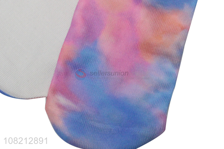 Factory price polyester cotton women colourful low ankle socks