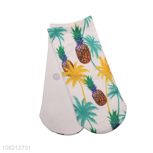 New design fruit printed fashion women summer spring socks