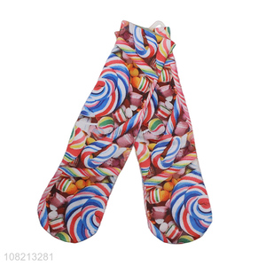 Top products candy printed fashion women casual tube socks