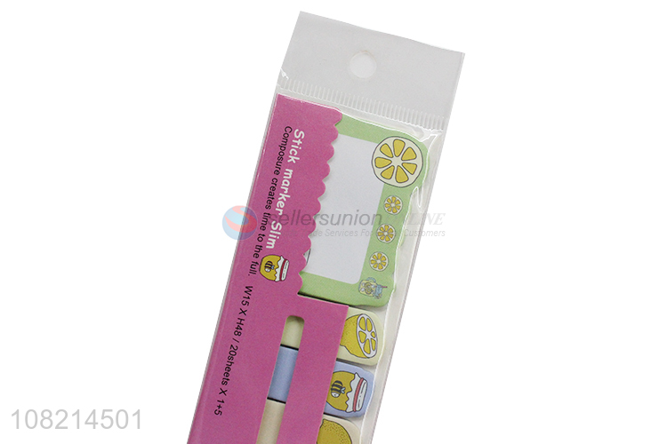 Good quality school stationery cute fruit sticky notes