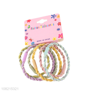 Popular Colorful Twisted Hair Rope Fashion Hair Tie