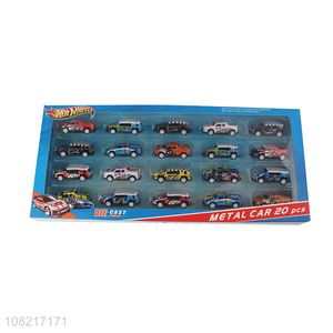 Factory price 20pieces metal racing car model toys for gifts