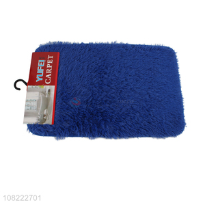 Good selling blue plush soft household floor mats carpet