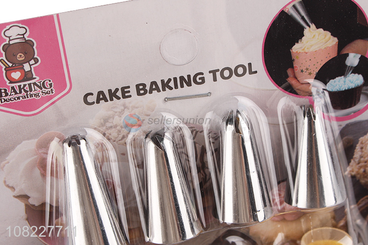 Chian yiwu simple stainless steel pastry tube set