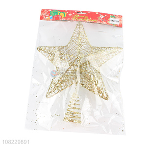 Recent design metal sparkle Christmas tree topper star for decor